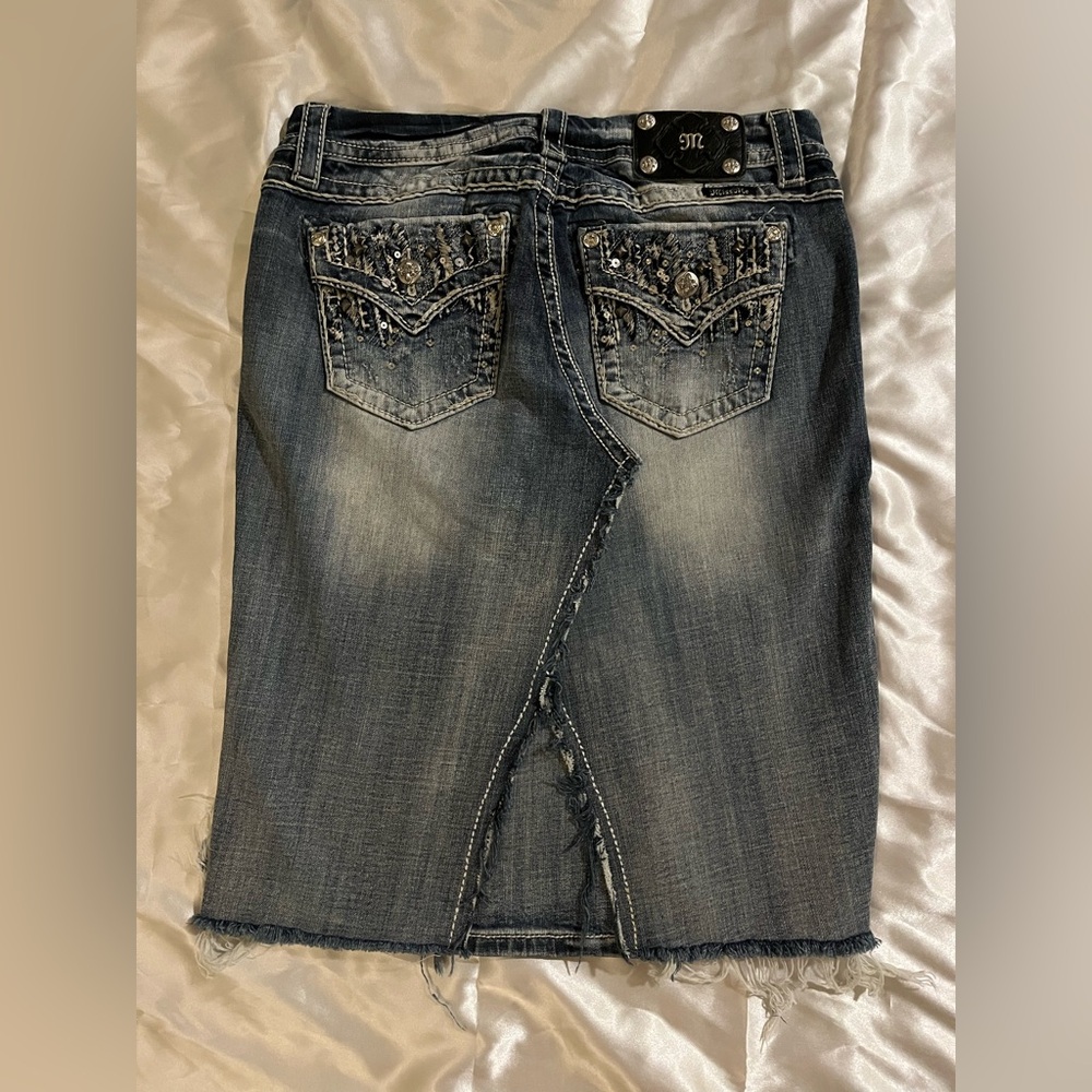 Miss Me Jeans Altered into Midi Skirt